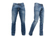 © cici - Men's medium blue jeans with ghost model concept isolated on transparent background