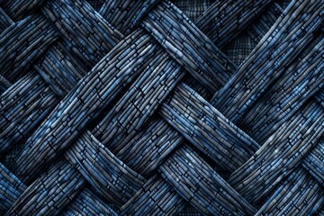 Aufkleber - A visually appealing image showcasing a blue woven pattern with intricate, detailed textures. It represents artistry and craftsmanship, evoking a sense of creativity.