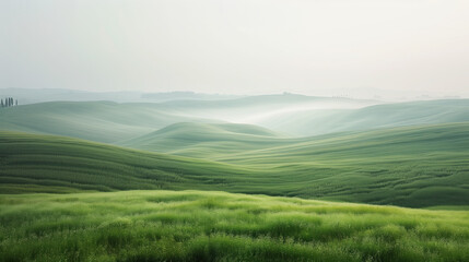 Poster - Calm peaceful Tuscany landscape. Background image. Created with Generative AI technology.