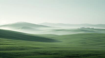 Poster - Calm peaceful Tuscany landscape. Background image. Created with Generative AI technology.