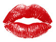 © оLeo Studio - Red lipstick mark kiss isolated on transparent white background, png Lipstick kiss mark