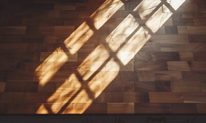 Canvas Print - Top view of a clean dark wood countertop