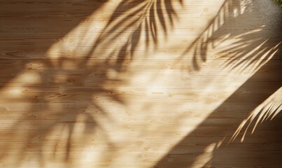 Wall Mural - Top view of a clean light wooden countertop