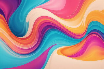 Poster - Colorful acidic fluid poster background