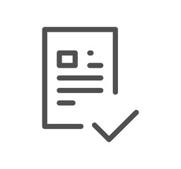 Poster - Document icon outline and linear vector.	
