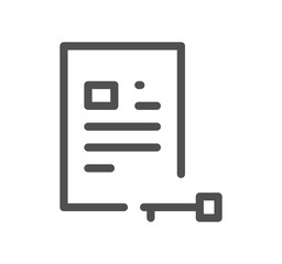 Poster - Document icon outline and linear vector.	
