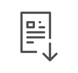 Poster - Document icon outline and linear vector.	
