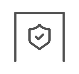 Poster - Document icon outline and linear vector.	
