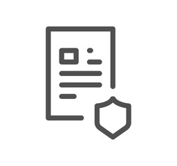 Poster - Document icon outline and linear vector.	
