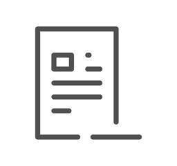 Poster - Document icon outline and linear vector.	
