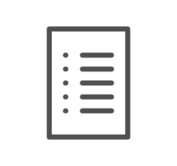 Poster - Document icon outline and linear vector.	
