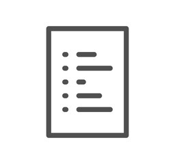 Poster - Document icon outline and linear vector.	
