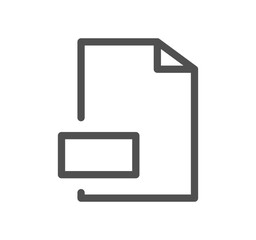 Poster - Document icon outline and linear vector.	
