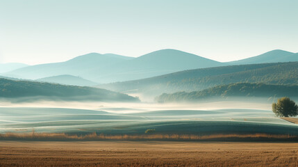 Poster - Calm and peaceful Provence countryside landscape. Background image. Created with Generative AI technology.
