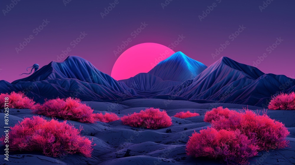 Illustrate fantastical landscapes with plates of alien terrain ...
