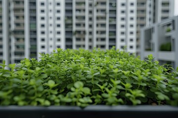 Canvas Print - Green urban transitions, illustrating the efforts and methods used to integrate sustainable practices in city environments.