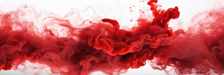 Poster - Abstract Red Ink Swirl