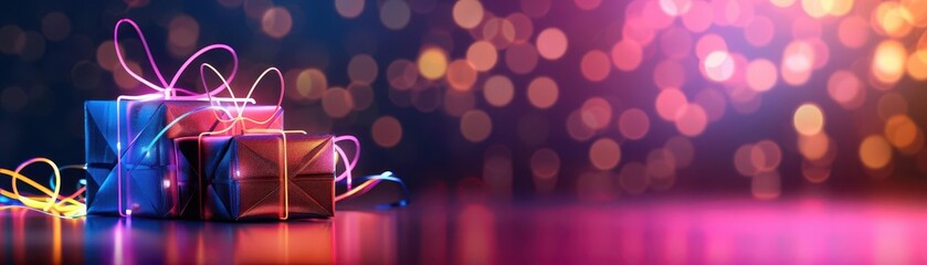 bold black friday sale with dark, shadowy background and bright neon accents, emphasizing urgency an