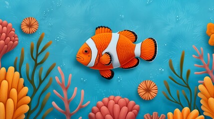 Wall Mural - Capture the essence of underwater kingdoms with illustrations featuring vibrant coral reefs, diverse fish species, and the enchanting allure of marine habitats. Clean and Clear Color, Realistic