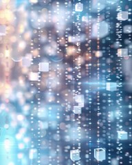blockchain technology with small digital cubes, vibrant tech background backdrop