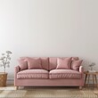 © vnmockupdesign - pink sofa in a room in front of the empty wall