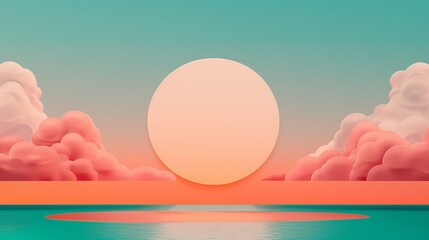 Poster - Explore surreal dreamscapes with illustrations of shifting landscapes, ethereal clouds, and floating islands that transport viewers to imaginative realms. Clean and Clear Color, Realistic Photo, ,