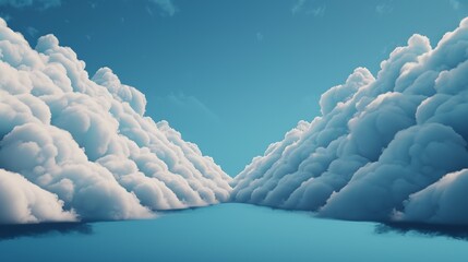 Poster - Explore dream-like realms with swirling clouds, floating islands, and landscapes that invite viewers into a world of imagination. Clean and Clear Color, Realistic Photo, , Minimalism,