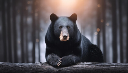 Wall Mural - portrait of a black bear