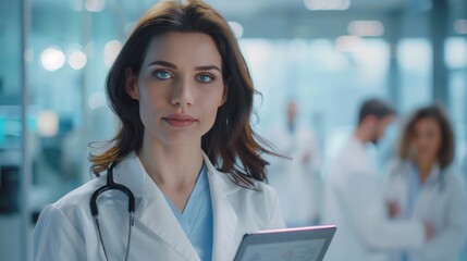 Wall Mural - The focused female doctor