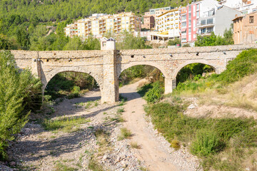 Wall Mural - San Jose Medieval Bridge in Montanejos, province of Castellon, Community of Valencia, Spain