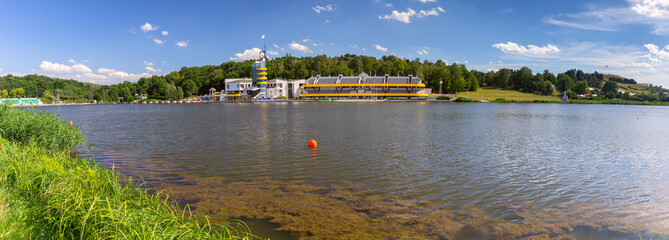 Wall Mural - Sports rowing channel Malta in the city Poznan.