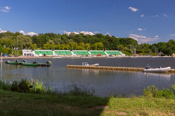 Wall Mural - Sports rowing channel Malta in the city Poznan.