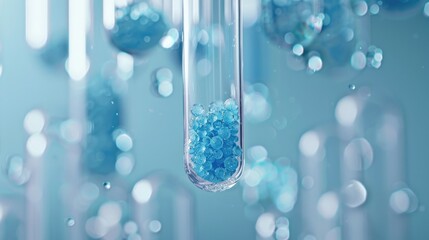 Wall Mural - cosmetic chemical compound in test tube