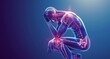© Georgii - Human body with highlighted joint pain in skeletal system, showcasing arthritis and chronic pain