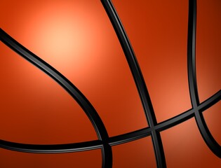 basketball ball on court, in net; sport, orange, isolated, game, sphere, play, competition, vector i