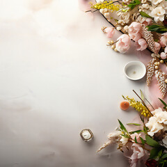 Wall Mural - spring background with flowers