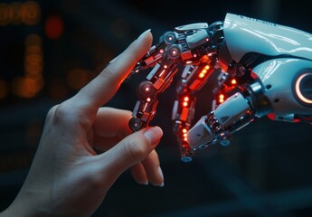 Poster - Human Hand and Robotic Hand Intertwined: A Glimpse into the Future of Technology