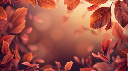 Poster - Autumn gradient brown background for elegant design