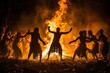 © Michael - primitive people dance around the fire