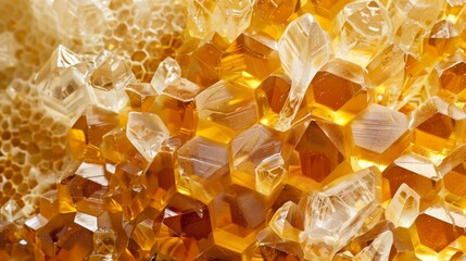 Poster - Geometric patterns in nature, like honeycombs and crystals, highlight intricate design, beauty, and efficiency.
