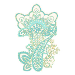 Wall Mural - Paisley isolated pattern. Damask style Vintage illustration