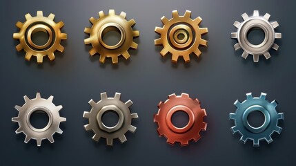 Cog illustration. Beautiful cog concept