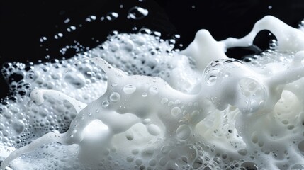 Aufkleber - A close-up shot of foamy water in a bowl, great for use in science or educational settings