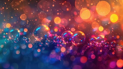 Poster - Vibrant ball bokeh gradient texture