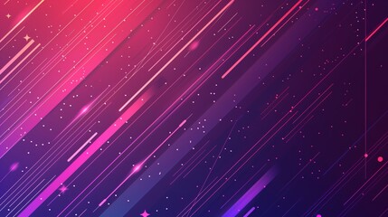 Fototapete - A purple background with diagonal lines and dots, in the style of vector illustration.