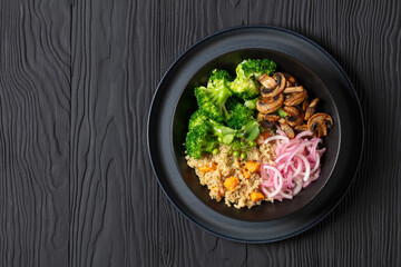 Sticker - quinoa with veggies and mushrooms in a bowl