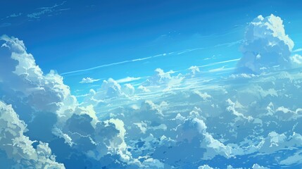 Wall Mural - the expansive sky of blue and clouds