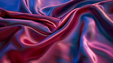 Poster - Exquisite silk fabric with smooth texture and vibrant colors, ideal for elegant garments and decor.