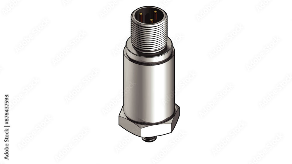 Line drawing with shading showing and industrial accelerometer Stock ...