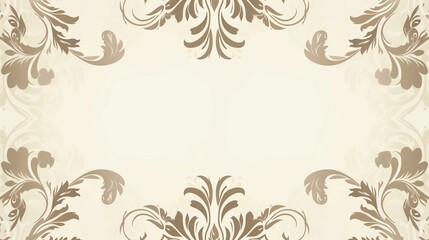 Poster - elegant damask invitation card with intricate details, perfect for any special occasion.